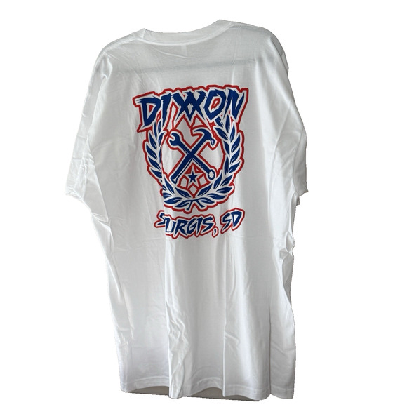 Dixxon Mens T Shirt Size 4XL Short Sleeve White Red Blue Graphic Sturgis SD - Picture 4 of 8